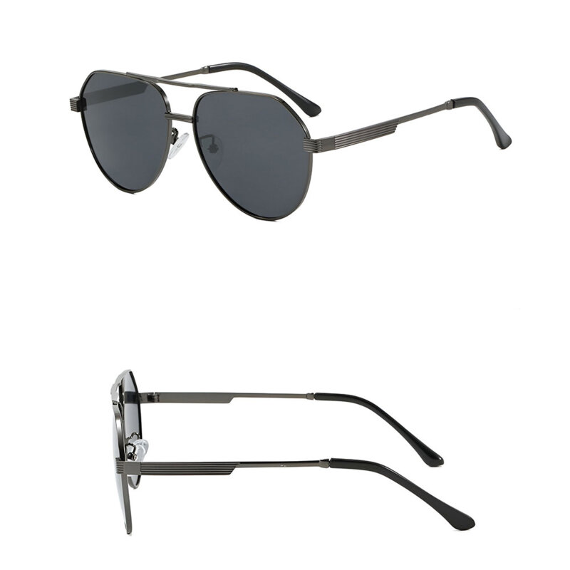Ochelari premium polarizati aviator, unisex Techsuit 8622, gri-inchis