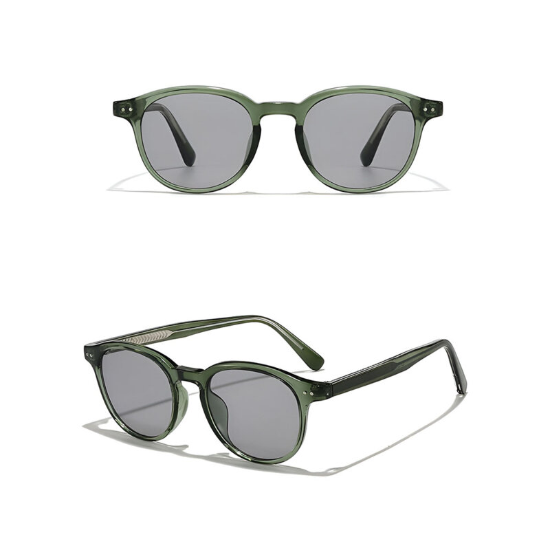 Ochelari de soare rotunzi, unisex Techsuit 99046, verde