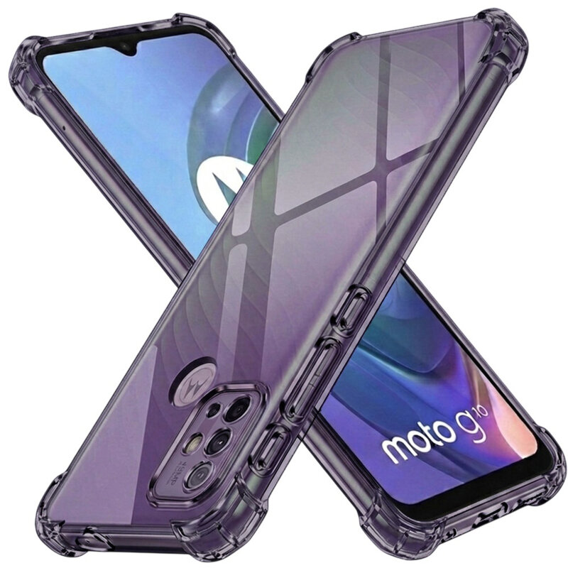 Husa Motorola Moto G10 Techsuit Shockproof Clear Silicone, fumuriu
