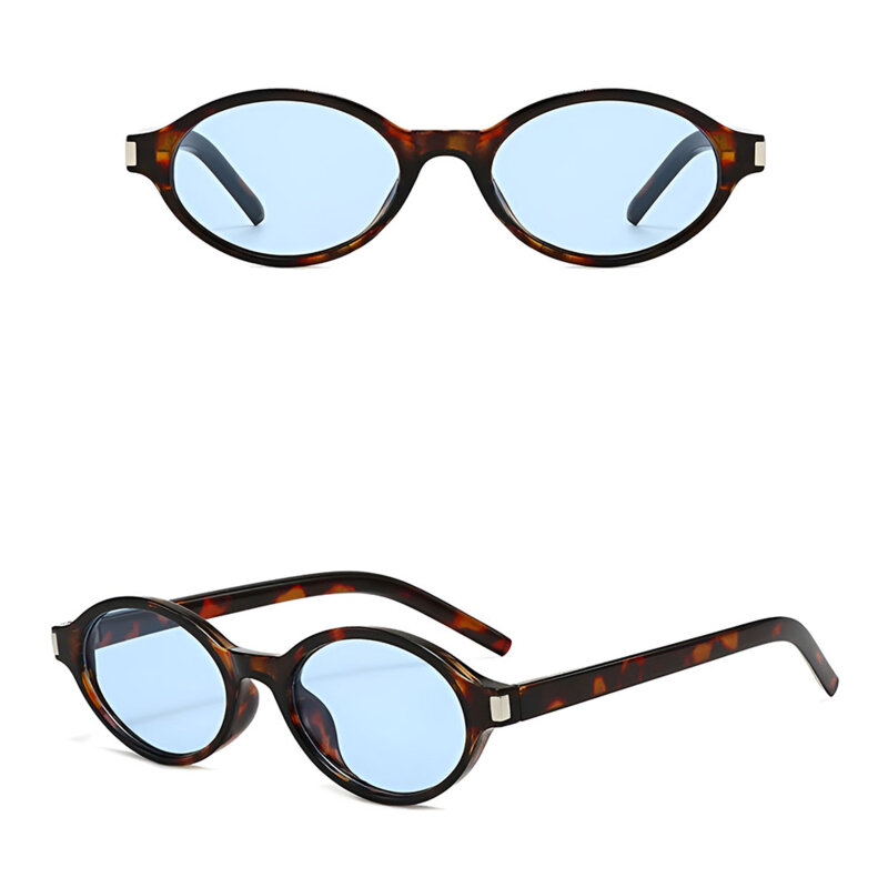 Ochelari de dama retro-moderni Techsuit 3952, print/bleu