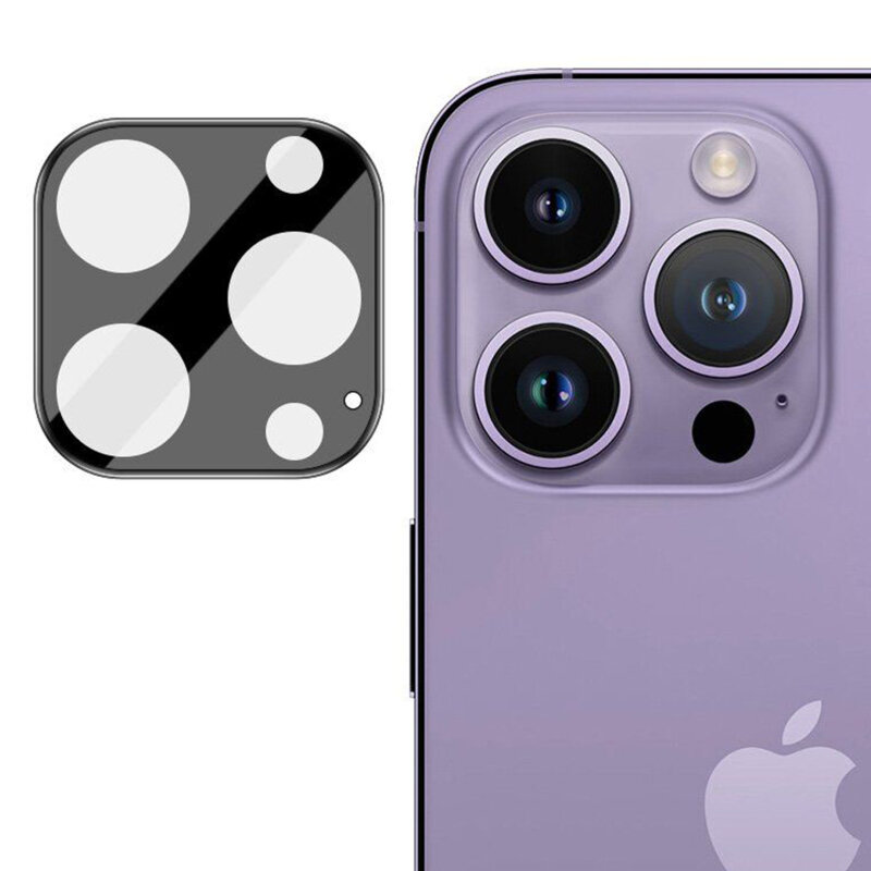 Folie camera iPhone 14 Pro Techsuit Full Glass, negru