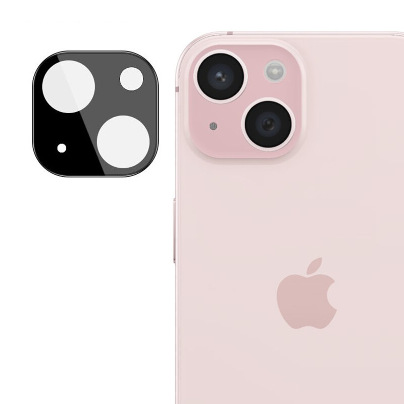 Folie camera iPhone 15 Techsuit Full Glass, negru