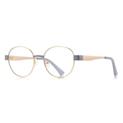 Ochelari rotunzi de dama, filtru lumina Techsuit, auriu/gri, 3175