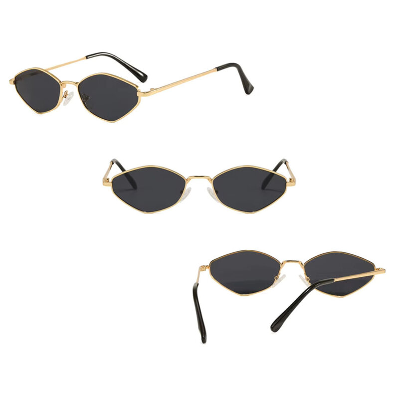 Ochelari de dama cu rama geometrica Techsuit 6206, auriu / negru