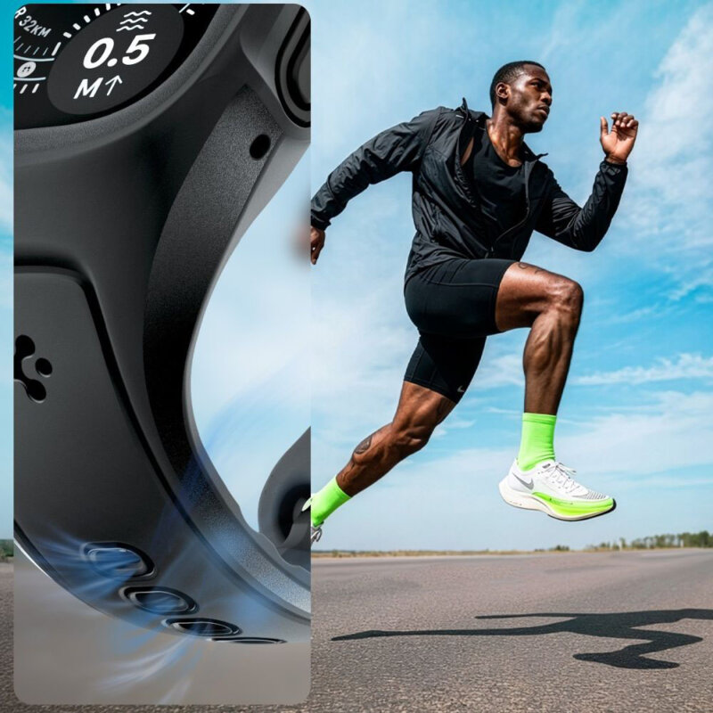 [Pachet husa + curea + folie] Apple Watch Ultra Spigen Liquid Air Pro, negru