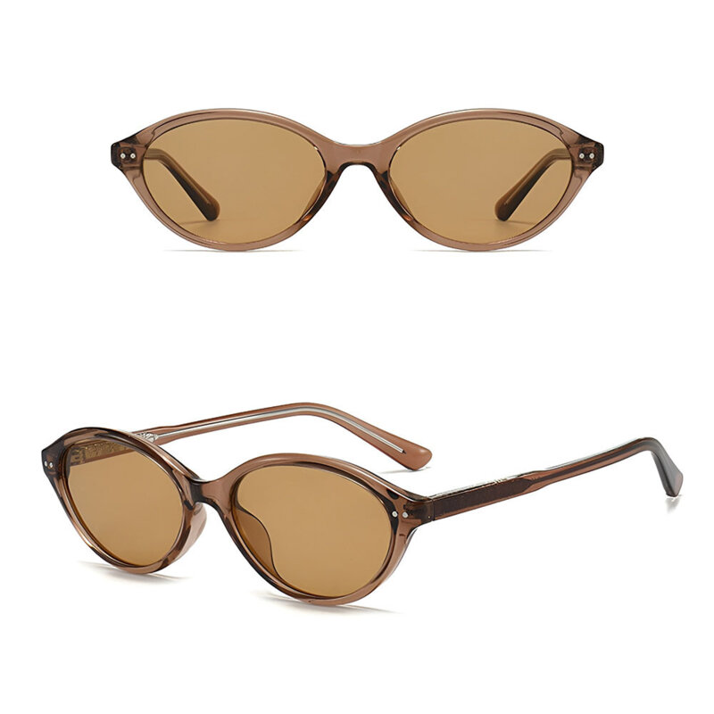 Ochelari de soare ovali, retro-moderni Techsuit 99034, maro