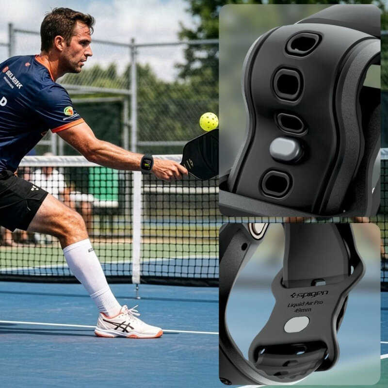 Husa Apple Watch Ultra 3 Spigen Liquid Air, negru