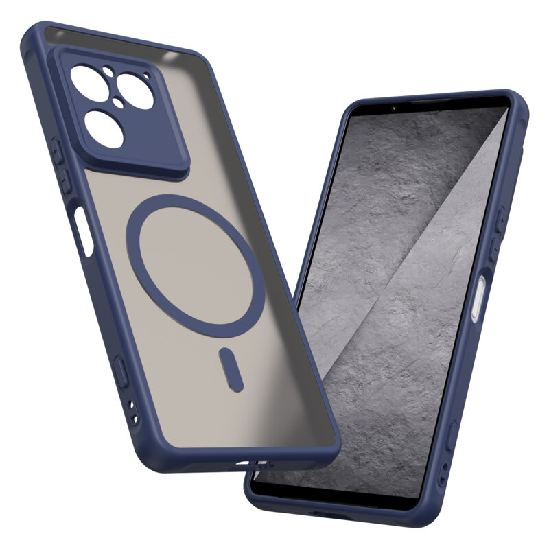 Husa Sony Xperia 1 VIII Techsuit HaloFrost II MagSafe, bleumarin