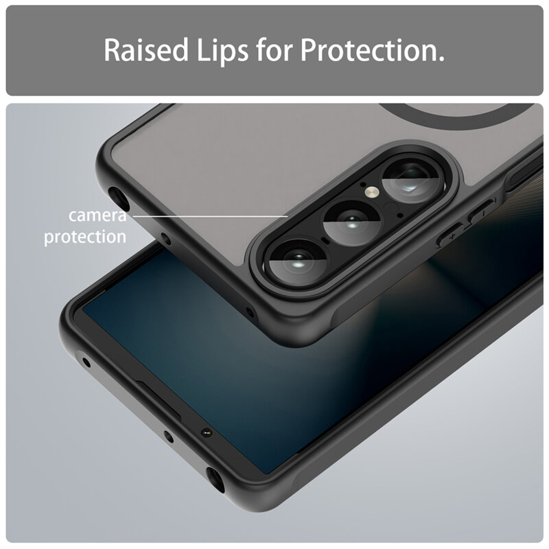 Husa Sony Xperia 1 VIII Techsuit HaloFrost II MagSafe, negru