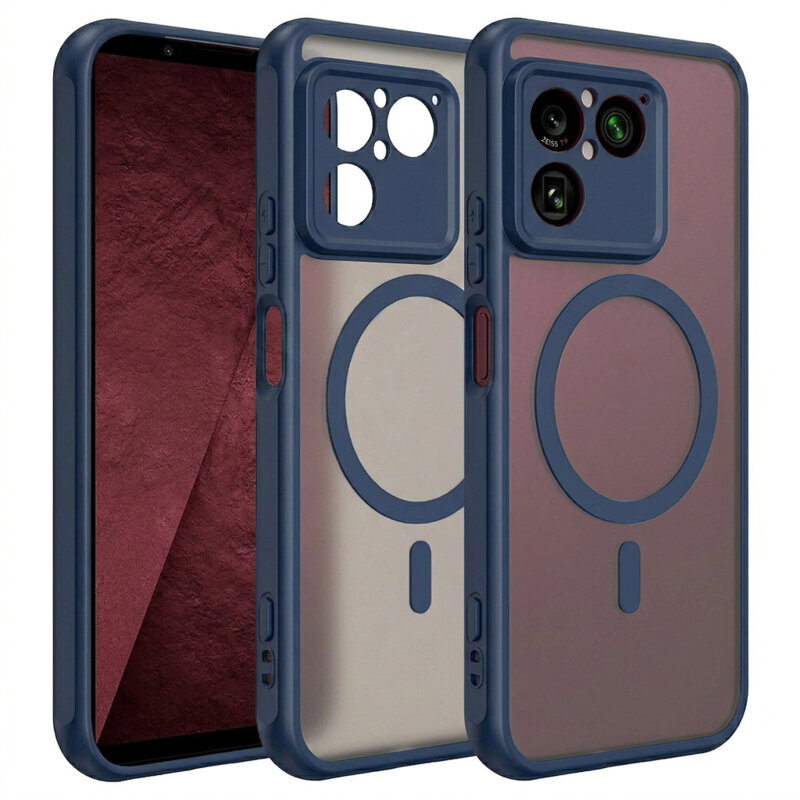 Husa Sony Xperia 1 VIII Techsuit HaloFrost II MagSafe, bleumarin