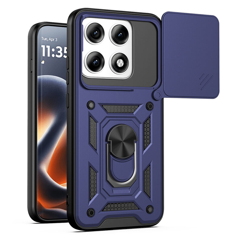 Husa Motorola Edge 70 Pro protectie camera Techsuit CamShield Series, albastru