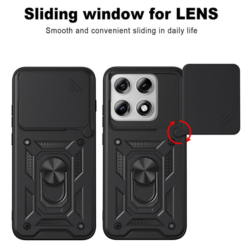 Husa Motorola Edge 70 Pro protectie camera Techsuit CamShield Series, negru