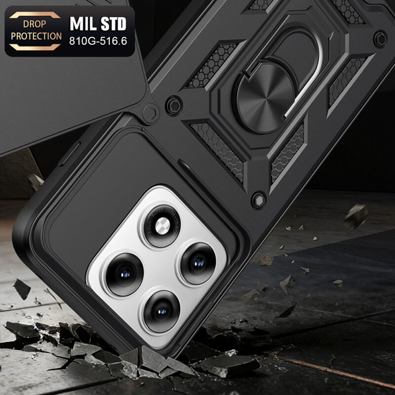 Husa Motorola Edge 70 Pro protectie camera Techsuit CamShield Series, negru