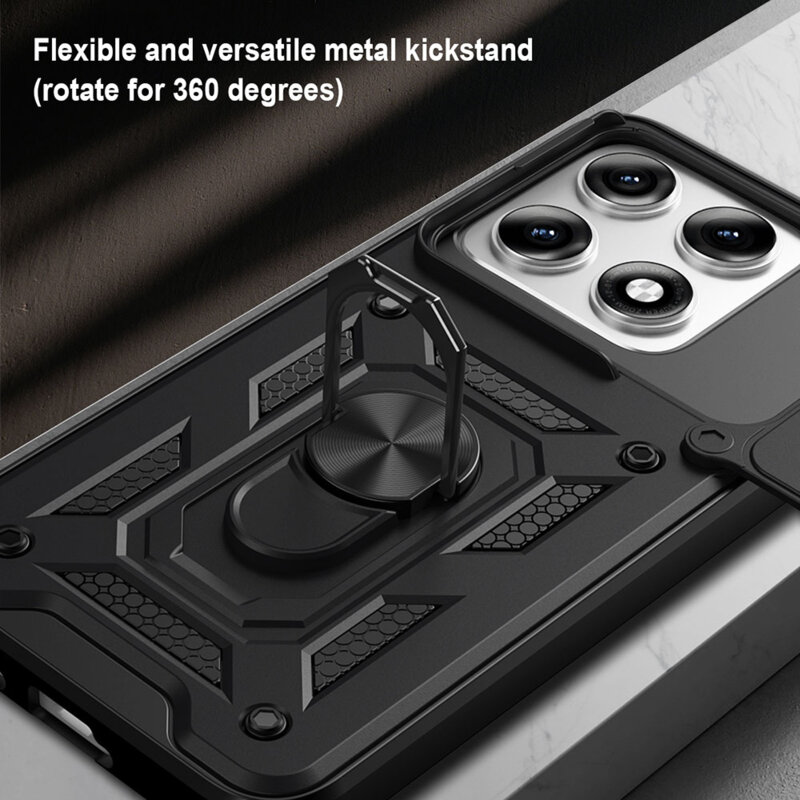 Husa Motorola Edge 70 Pro protectie camera Techsuit CamShield Series, negru