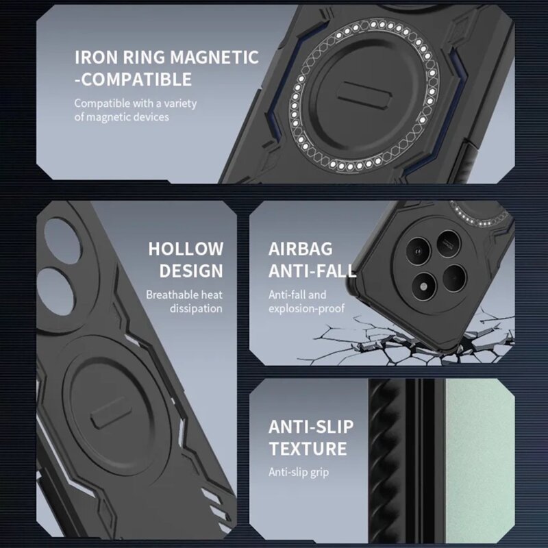Husa Motorola Edge 70 Pro Techsuit ArmorMag Case, albastru