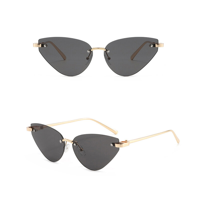 Ochelari de soare cat eye fara rama Techsuit S099, negru