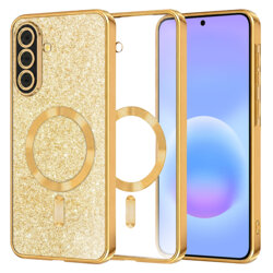 Husa premium Samsung Galaxy A57 5G Techsuit Luxury Glitter MagSafe, auriu
