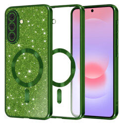 Husa premium Samsung Galaxy A37 5G Techsuit Luxury Glitter MagSafe, verde