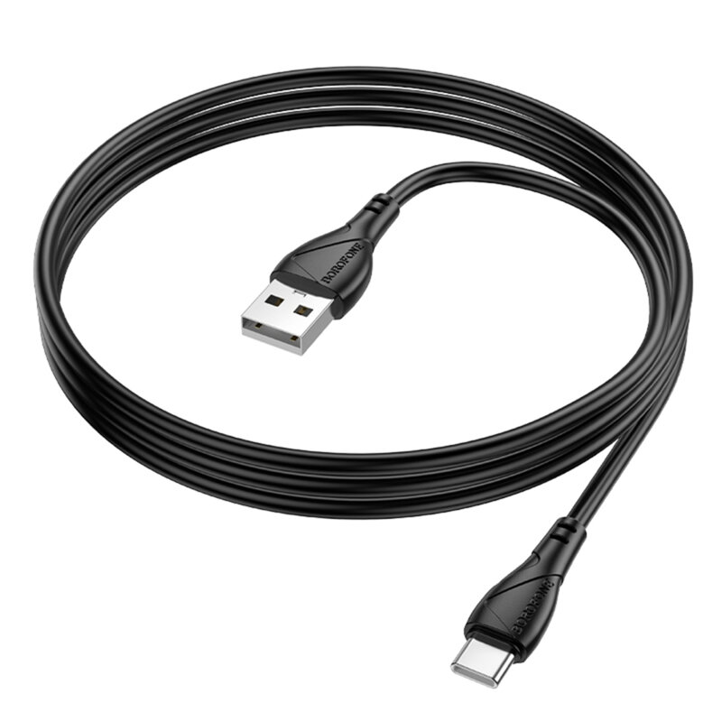 Cablu incarcare USB, Type-C 3A Borofone Energy, negru, BX121