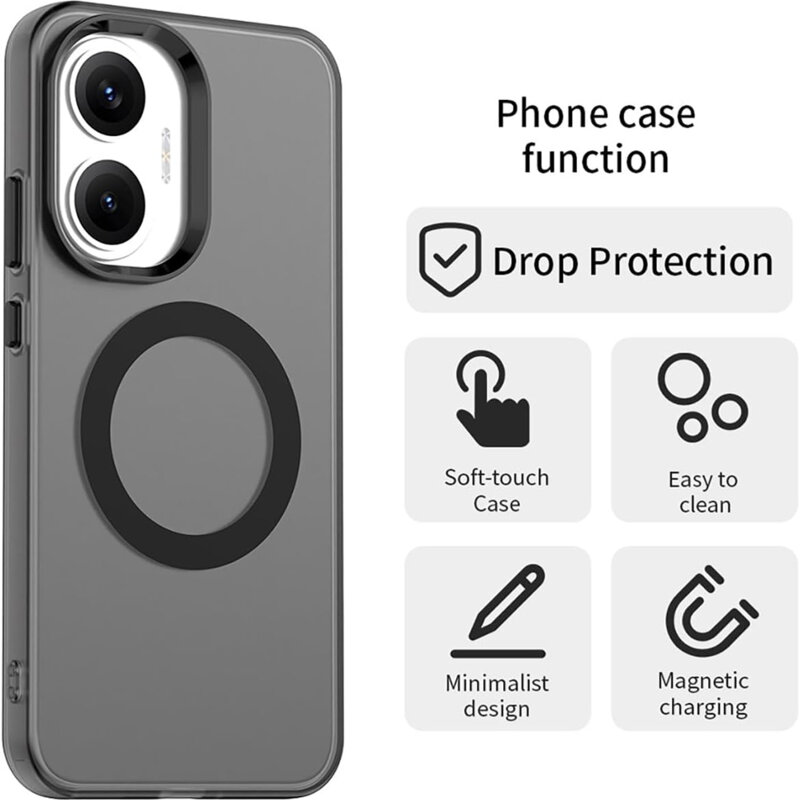 Husa Xiaomi Poco F7 Techsuit CandyCase MagSafe, negru