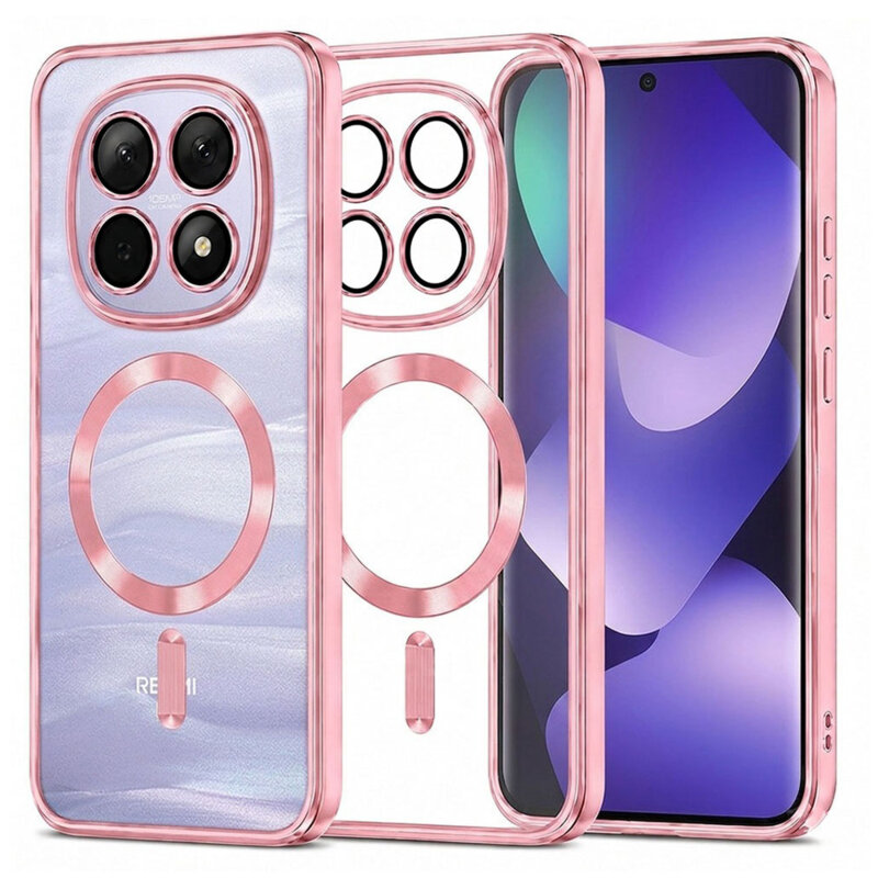 Husa premium Xiaomi Redmi Note 15 4G Techsuit Luxury Crystal MagSafe, roz