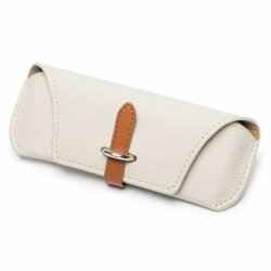 Etui pentru ochelari de vedere din piele Techsuit ETL3, crem
