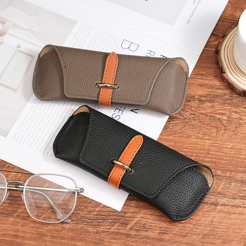 Etui pentru ochelari de vedere din piele Techsuit ETL3, crem