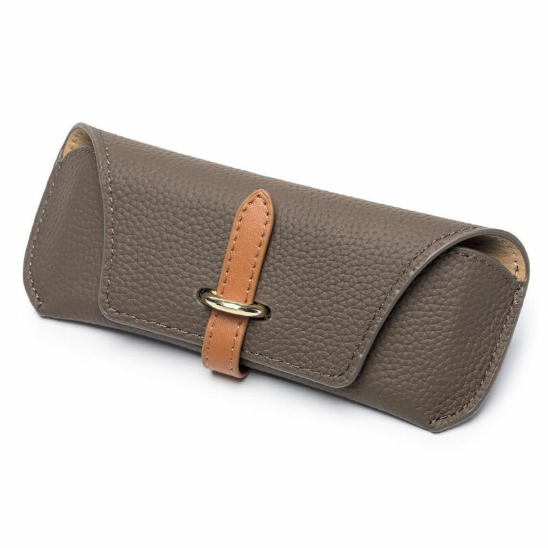 Etui pentru ochelari de vedere din piele Techsuit ETL3, maro
