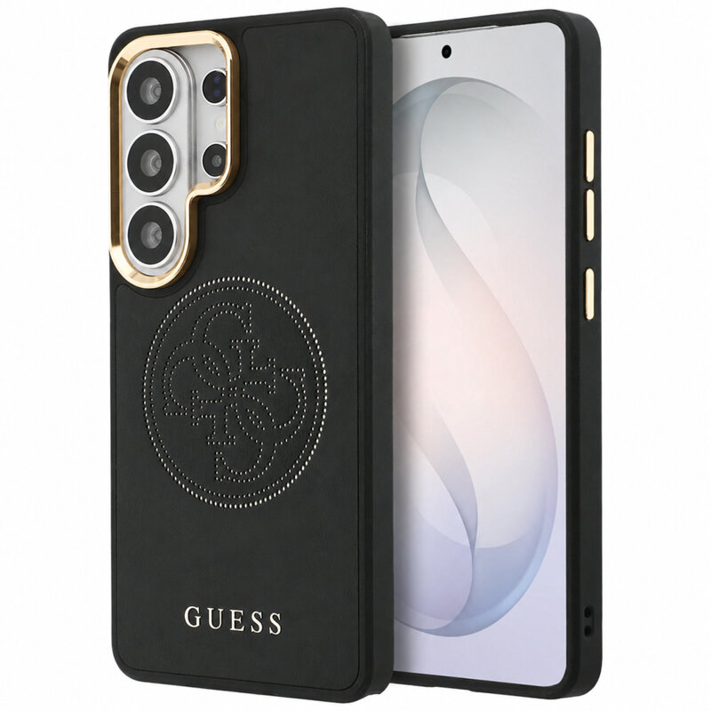 Husa Samsung Galaxy S26 Ultra Guess Perforated Logo MagSafe, negru, GUHMS26L5PG4SRGK