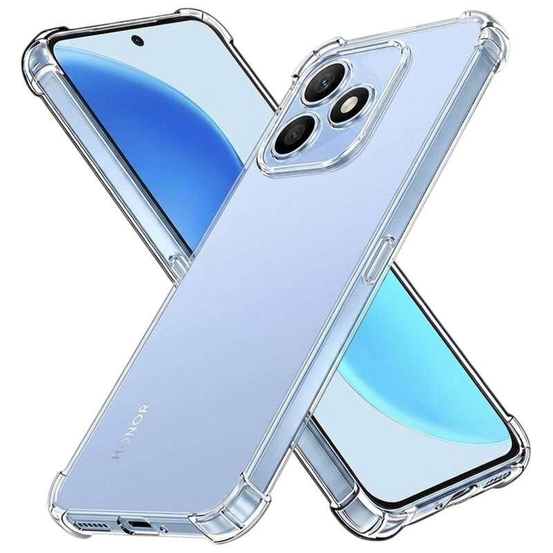 Husa Honor X8d Techsuit Shockproof Clear Silicone, transparenta