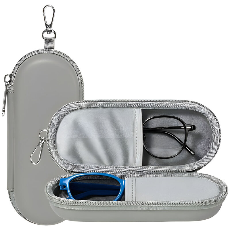 Etui pentru ochelari de vedere din piele Techsuit ETJ3, gri