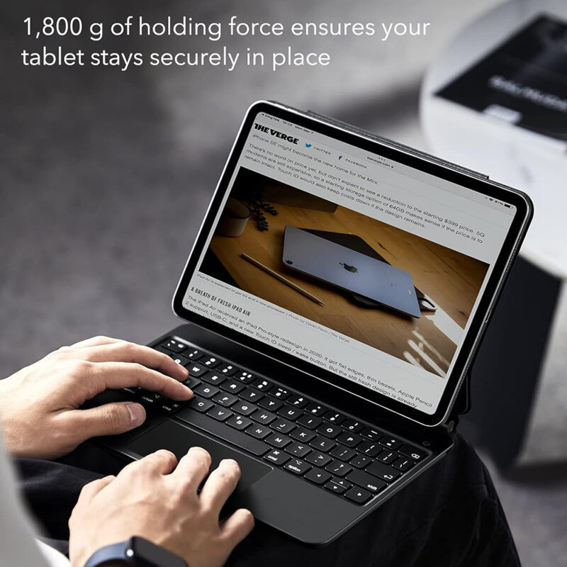 Husa cu tastatura iPad 10 (2022) 10.9 ESR Rebound Magnetic, negru