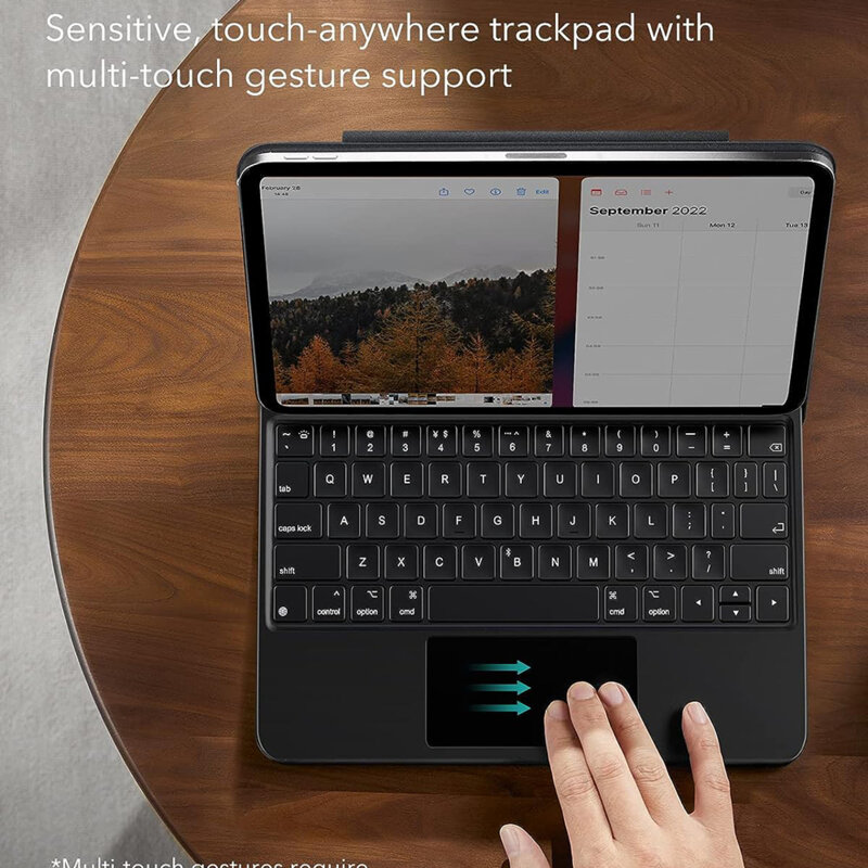 Husa cu tastatura iPad 10 (2022) 10.9 ESR Rebound Magnetic, negru