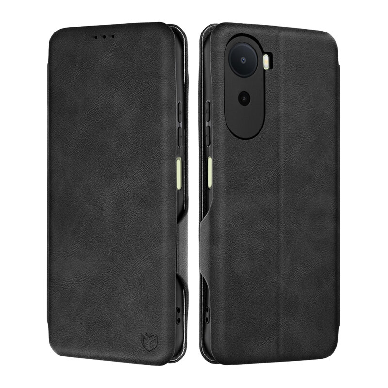 Husa 360° Xiaomi Redmi A7 Pro 4G Techsuit Safe Wallet Plus, negru