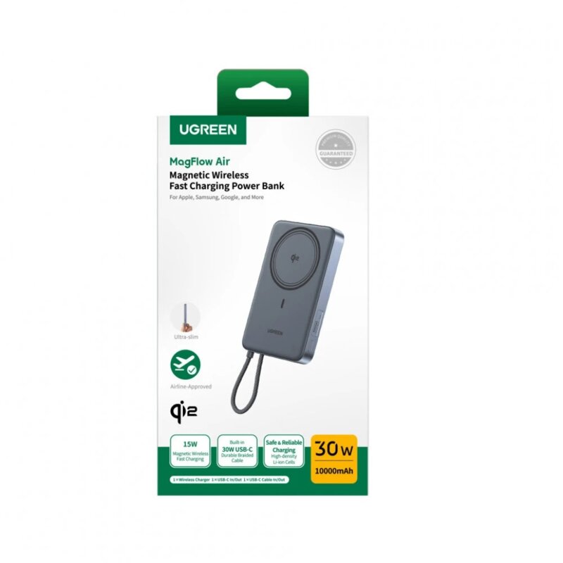 Baterie externa MagSafe 10000mAh Qi2 Ugreen, Type-C, 75982B