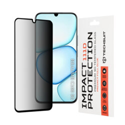 Folie sticla Realme C100 5G Techsuit 111D Privacy Full Glue, negru