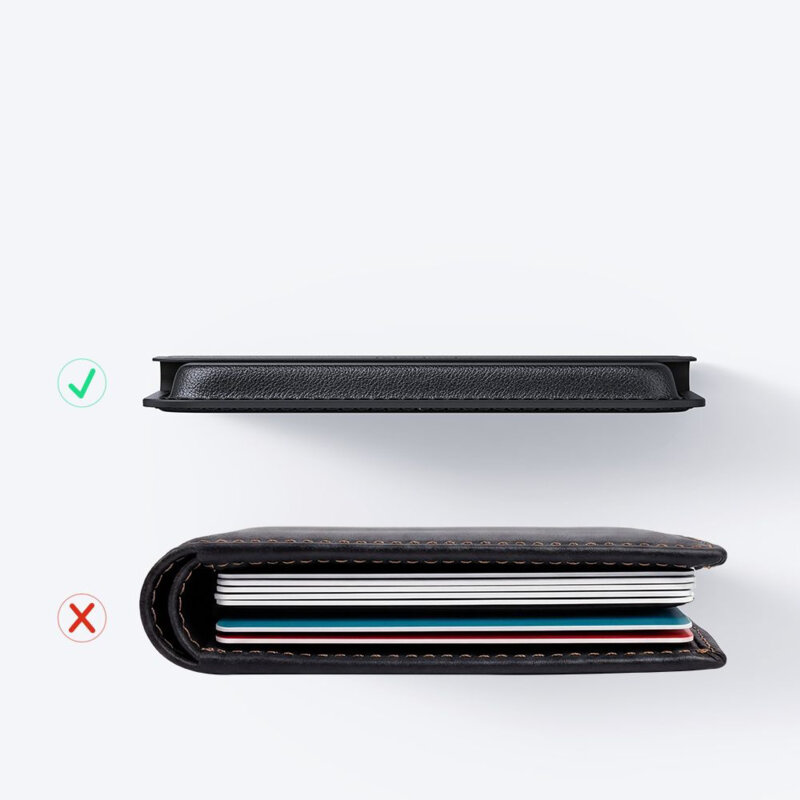 Portofel magnetic piele eco pentru carduri Mcdodo, negru