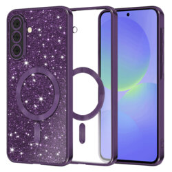 Husa premium Samsung Galaxy A36 5G Techsuit Luxury Glitter MagSafe, mov