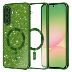 Husa premium Samsung Galaxy A56 5G Techsuit Luxury Glitter MagSafe, verde