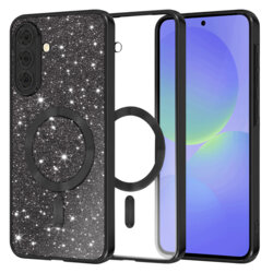 Husa premium Samsung Galaxy A36 5G Techsuit Luxury Glitter MagSafe, negru