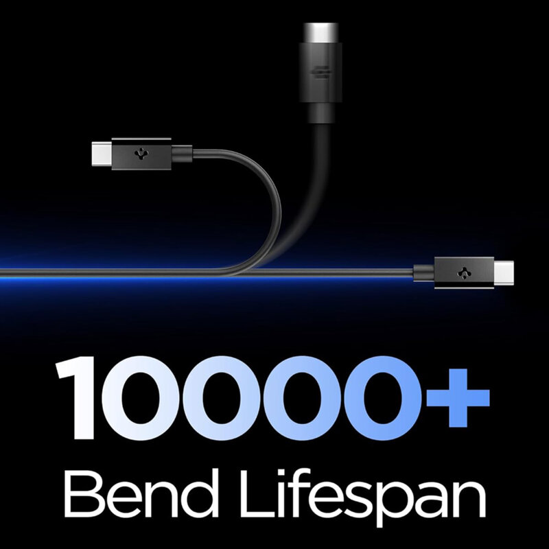 Cablu Type-C Fast Charge Spigen, 60W, negru, EB6015CC