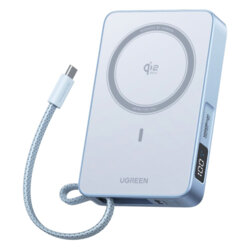 Power bank wireless MagSafe 10000mAh Ugreen, 25W, bleu, 65958B