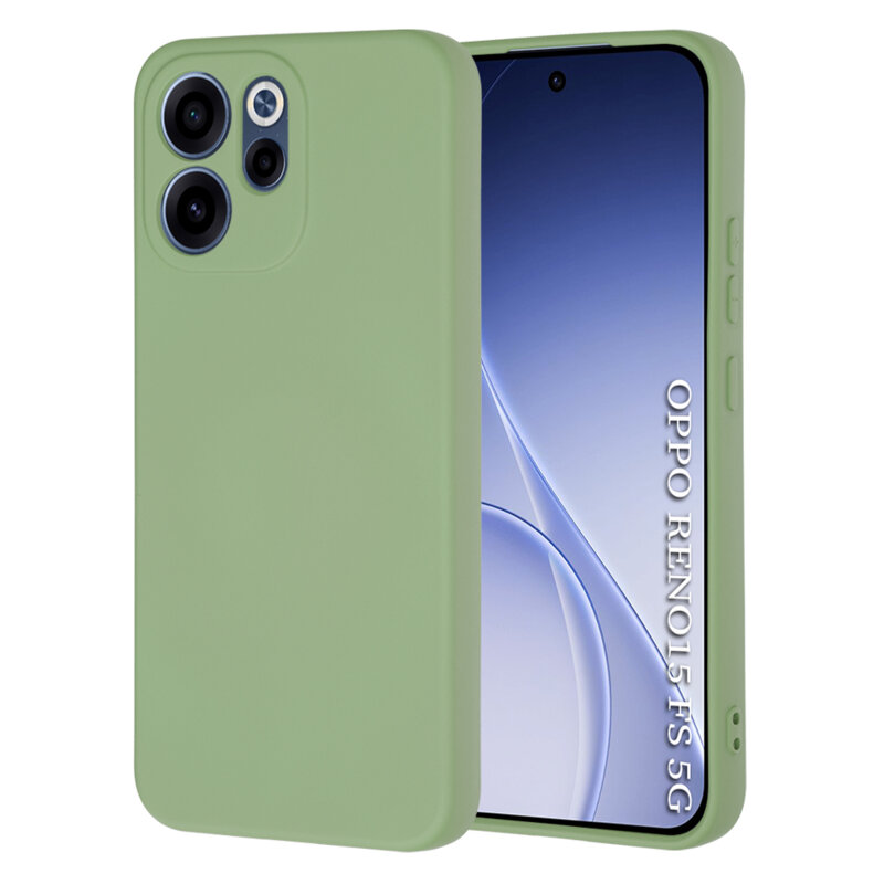 Husa silicon Oppo Reno15 FS 5G Techsuit SoftFlex, verde deschis