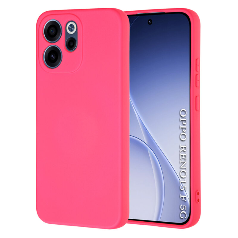 Husa silicon Oppo Reno15 F Techsuit SoftFlex, fucsia