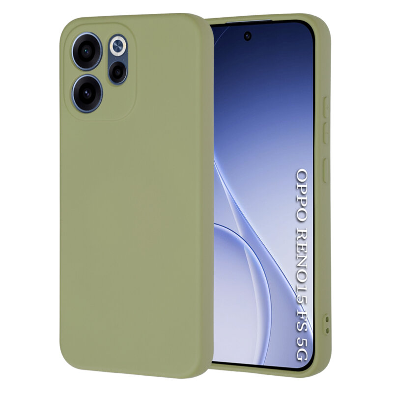 Husa silicon Oppo Reno15 FS 5G Techsuit SoftFlex, verde