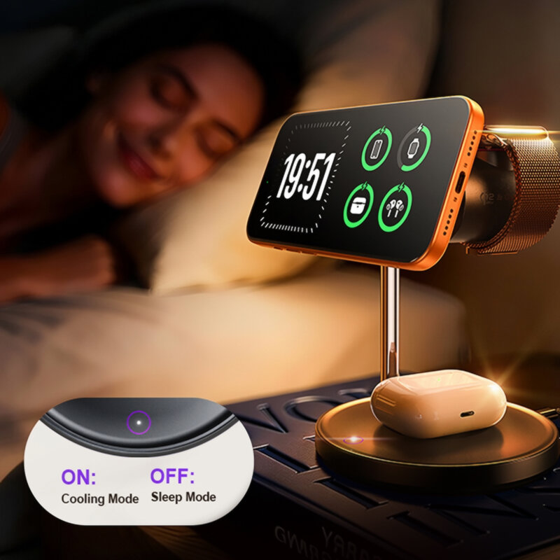 Statie incarcare wireless Cool Mode 25W, Lisen W120, YL0325090022