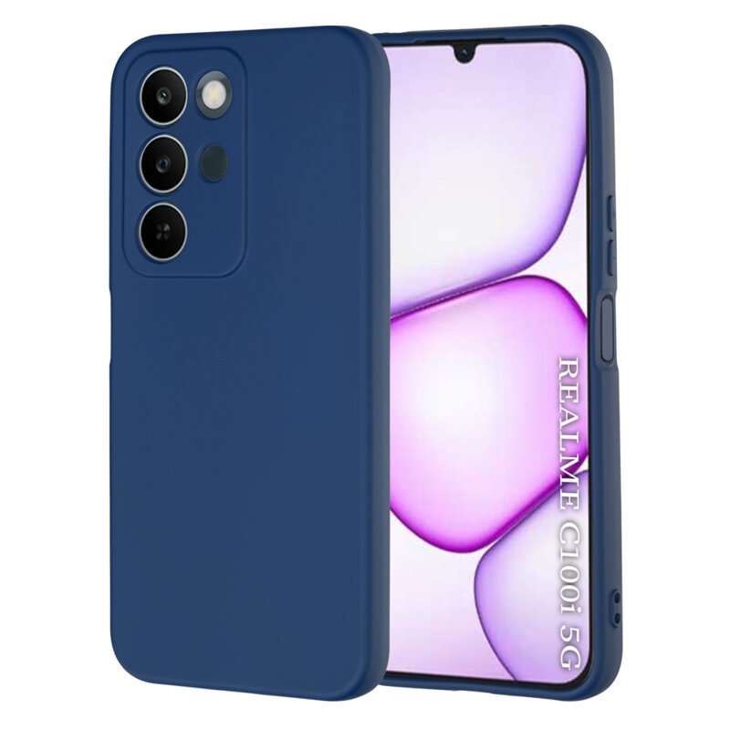 Husa silicon Realme C100 5G Techsuit SoftFlex, bleumarin