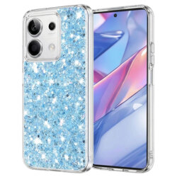 Husa cu sclipici Xiaomi Redmi Note 13 5G Techsuit Sparkly Glitter, bleu