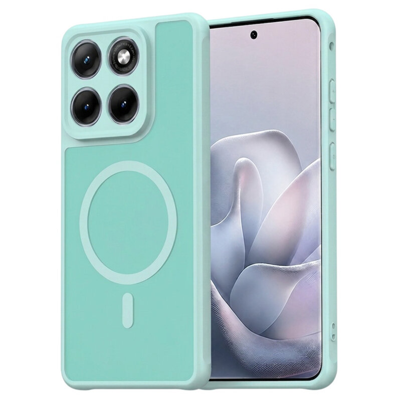 Husa Motorola Edge 70 Fusion Techsuit HaloFrost II MagSafe, verde menta