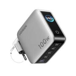 Statie incarcare GaN USB, 4x Type-C Ugreen, 100W, gri, 65620B